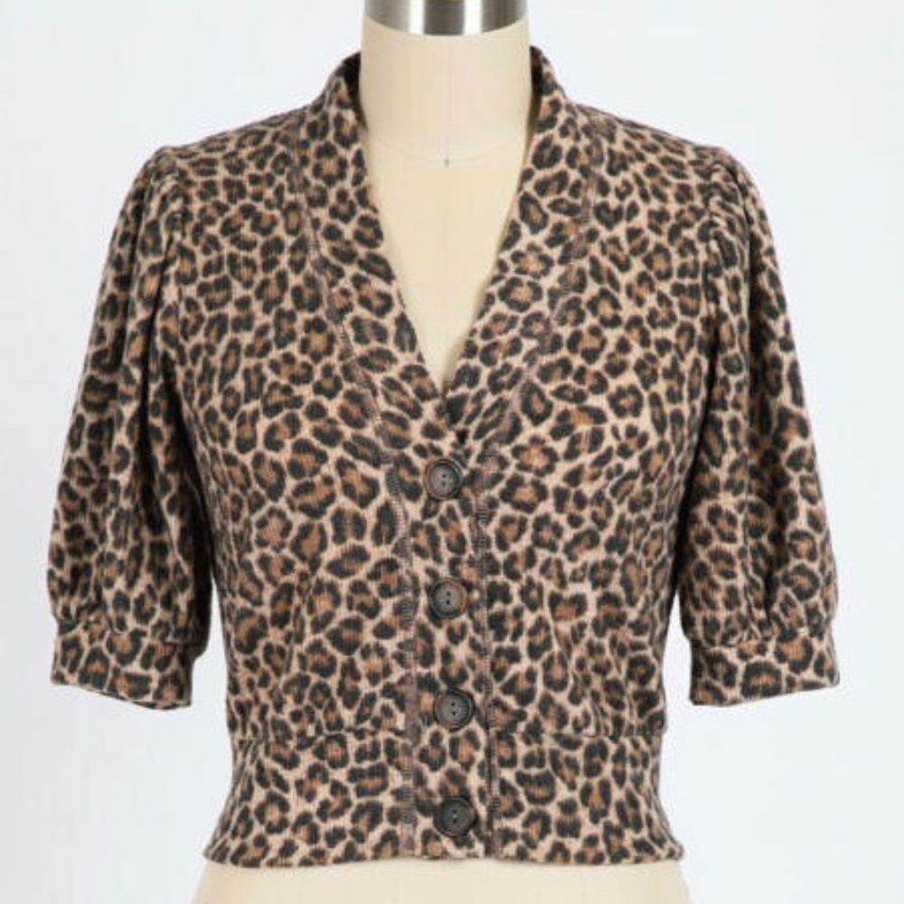 Animal print cardigan
